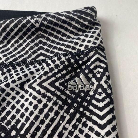 ADIDAS Women's Black/White Stripe Stretch Athletic Track Leggings Size XL Used - Picture 12 of 14